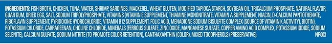 Meow Mix Tuna & Shrimp Lovers, Tenders in Sauce Wet Cat Food, 48 Cups