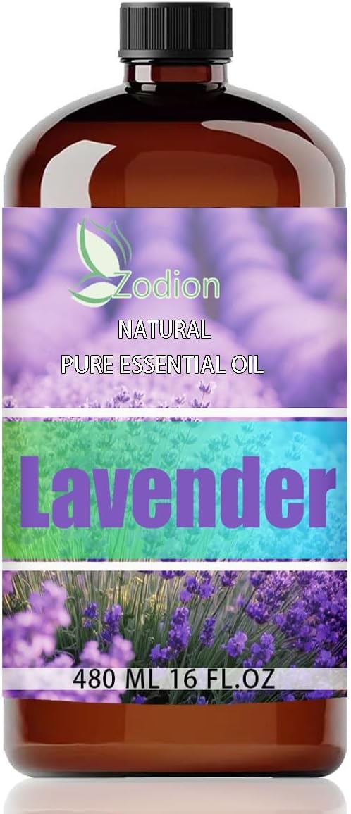 Lavender Essential Oil - Lavender Oil for Diffuser, 16 Fl Oz(480ml) | Candle Making, Soap Making, aroma, Strong Scent, Pure, Natural, Home Fragrance, Massage, Large Bottle
