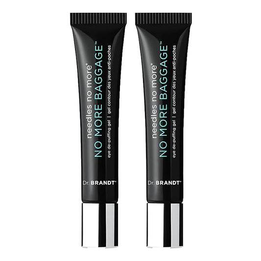 Dr. Brandt Needles No More, No More Baggage - 0.5 oz, Pack of 2 - Minimizes Under-Eye Bags, Puffiness & Dark Circles