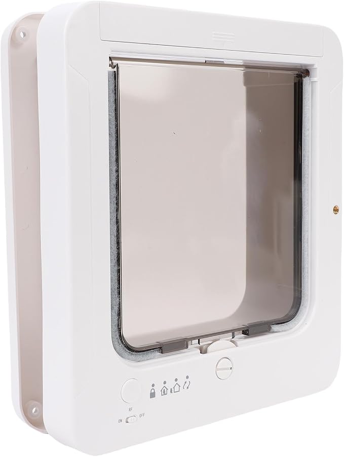 Smart Cat Door Automatic Pet Door Collar Activated Cat 2 Way Entry Advanced Sensing Safety Guard Easy Installation for Home