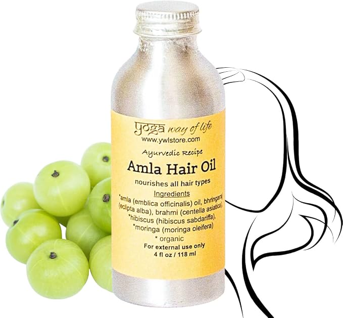 Amla Hair Oil - Organic Indian Gooseberry Herbal Oil | Nourishes Hair and Scalp | Ayurvedic Recipe | 4 FL OZ