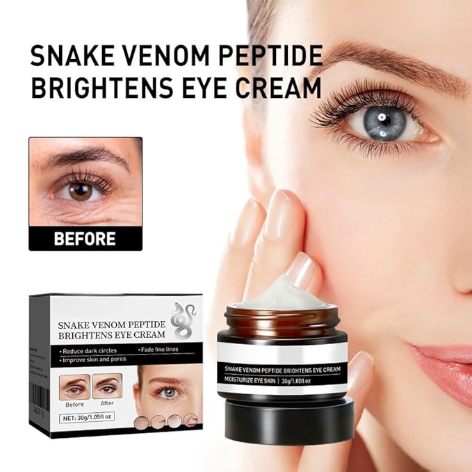 Snake Peptide Eye Cream，Anti-Aging Eye Cream for Dark Circles, Puffiness & Wrinkles, Hydrating Eye Treatment with Niacinamide & Glycerin (1)