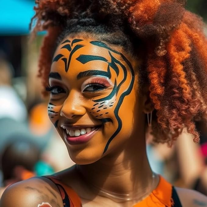 Face and Body Paint Orange(30gm)Non-Toxic High-Quality Paint for Children and Adults Halloween Makeup, Costumes, Festivals