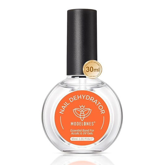 modelones Nail Dehydrator, 30 ml Nail Prep Dehydrator for Press Ons/Acrylic Nails/Gel Polish, Acid Free Natural Prep Dehydrate Acrylic Supplies