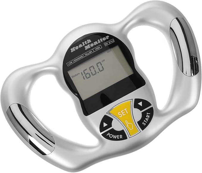 Homoyoyo Handheld Body Fat Measuring Device Digital Body Fat Scanner Bmi Analyzer for Home Use Health Tracking