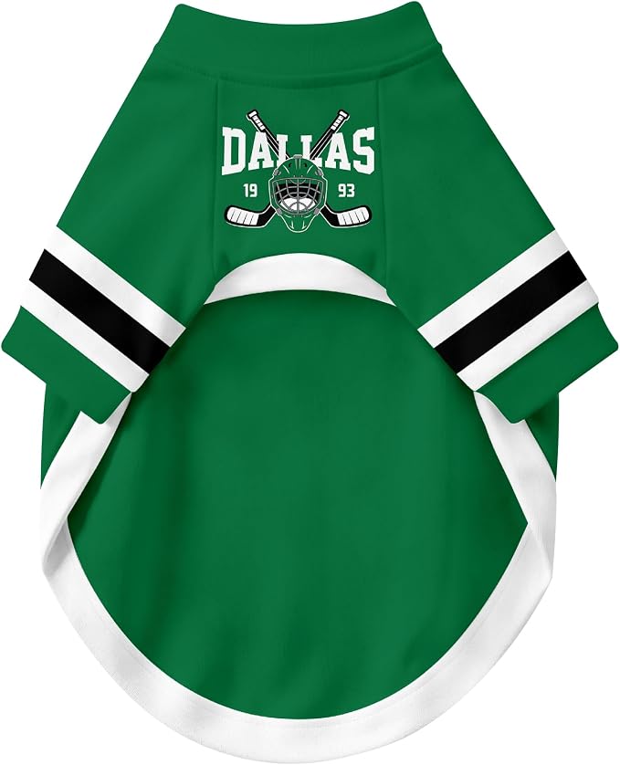 Dallas Dog Clothes Personalized Pet T Shirt for Dogs Gift | Custom Name Number Jersey Style Pet Shirt for Dog