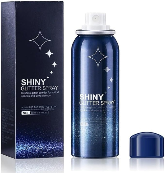 Body Glitter Spray, Perfect Body Shiny for Music Festival Rave Stage Makeup Hair and Face Shimmer Glitter Spray. 2.11 Oz