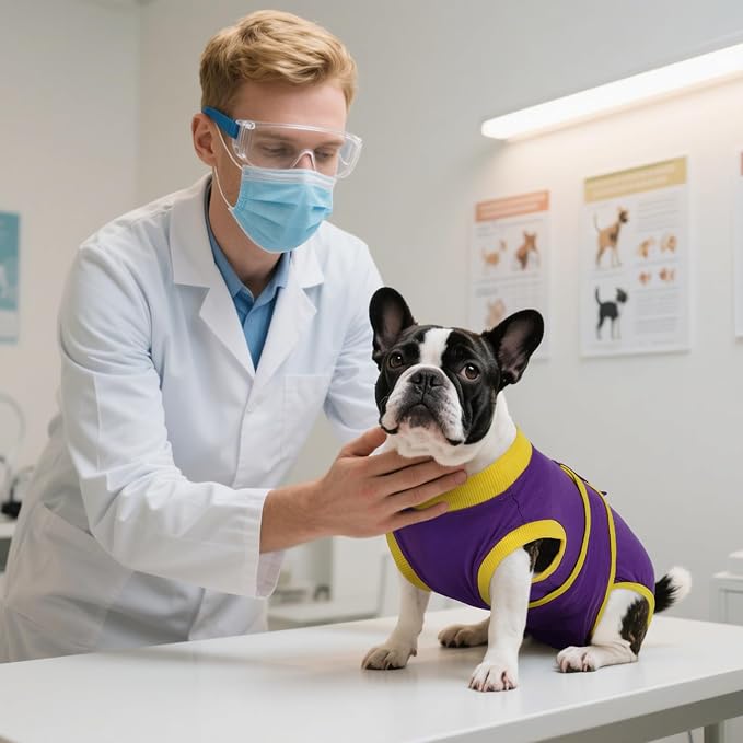 Kuoser Recovery Suit for Dogs Cats, Soft Dog Surgery Suit Female Male Spay | Professional Dog Onesie for Surgery, Substitute E-Collar & Cone, Prevent Licking Dog surgical suit Pet Neuter Suit