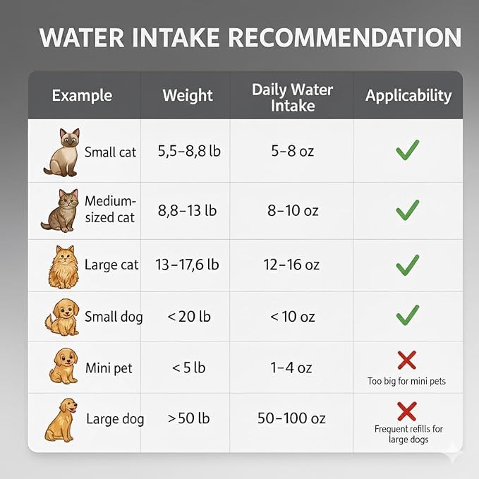 Cat Water Fountain, 3.2L 108Oz Stainless Steel Pet Fountain, 4 Filters | Stainless steel cat fountain, dishwasher safe with triple filtration, quiet pump and visible water window for cats and dogs.