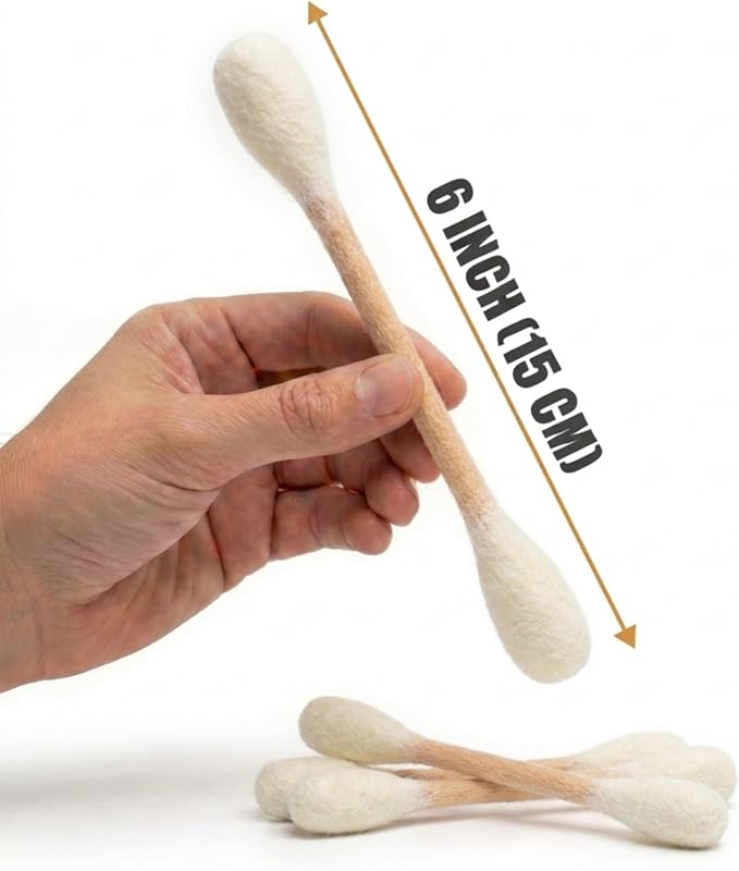 Glaciart One Swabs Cat Toys with Catnip - 6 Pk | Durable for Chew, Cute Cat Toys Interactive Kitty for Boredom, Exercise, & Play | Filled w/Organic Catnip for Anxiety & as Digestive Aid | Gift Idea