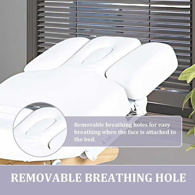 Massage Table-Electric Massage Table with Modern Minimalist Style, SPA Treatment Bed Includes One-Button Lifting, Liftable Armrests, Hardware Rack (White)