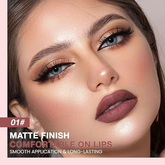 evpct Cherry Red Matte Creamy Retractable Lip Liner Pencils for Shaping & Sculpting Lips, Lip Pencils for Women Long Lasting Waterproof Rich Lip Colors Liner Crayon Lipstick delineador de labios 01