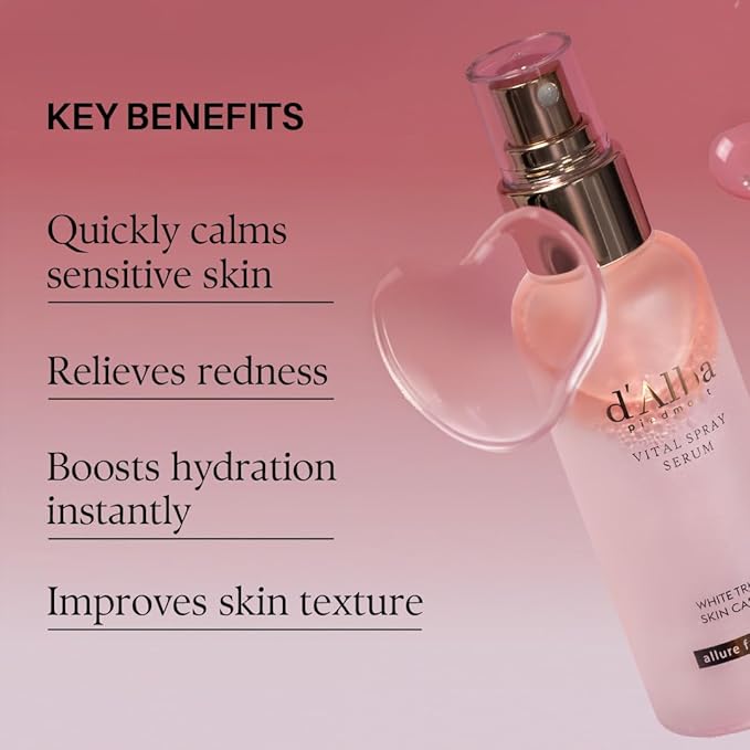 [2 Bottles] d'alba Piedmont Italian White Truffle Vital Spray Serum, Vegan Skin Care, Calming and Hydrating Facial Mist for Red and Sensitive Skin, Glow, Korean Skincare (total 6.76 fl oz.)