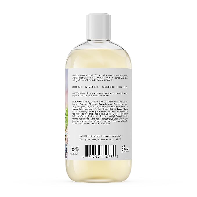 Deep Steep Body Wash, Raspberry Merlot (Meet me at Broad), 17 oz – Hydrating Shower Gel with Hyaluronic Acid, Shea Butter, Aloe Vera & Argan Oil – Vegan, Clean Beauty, Clean & Refreshed Skin