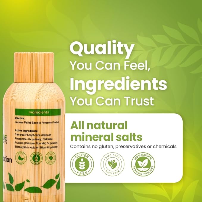 Bestmade Tooth Remineralization Support - Cell Salt Combination to Reduce Sensitivity, Protect Enamel & Strengthen Teeth, Natural, Homeopathic, Non-Toxic, 350 Pellets