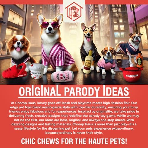 Peti Cooler – Luxurious Parody Plush Dog Toy Cooler with Premium Fabric, Embroidered Details, Holds Chomp Haus Plush Can Toys, Designer-Inspired Gift for Large Dogs & Dog Lovers