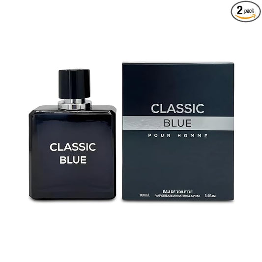 AFLUXE Men's Cologne Classic Blue- Eau De Toilette Spray Perfume Fresh Scent 3.4 Fl Oz Daily Used