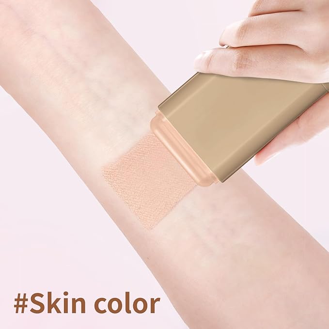 Tinted Solid Serum Foundation Stick – Skin Color | Lightweight Buildable Coverage, Natural Finish, 20g Travel-Friendly Makeup Stick for All Skin Types (Skin Color Shade)