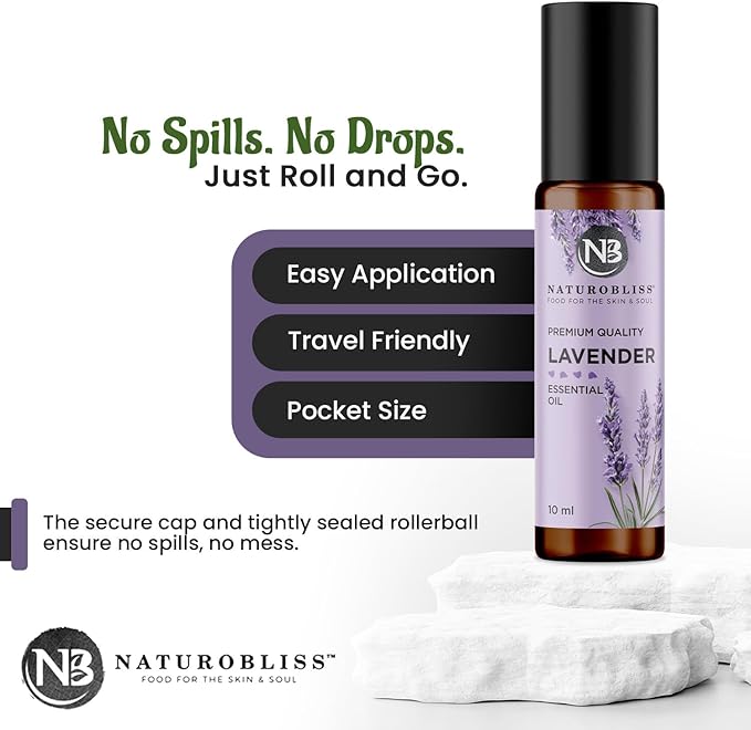 NaturoBliss Lavender Essential Oil Roll On, 10 ml