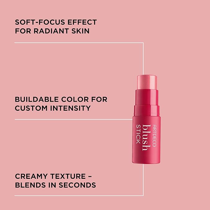 ARTDECO Blush Stick Feeling Good – Cream Blush with Buildable Color – Easy to Blend Makeup Stick for a Fresh & Natural Finish – Vegan & Cruelty Free – 0.17 oz