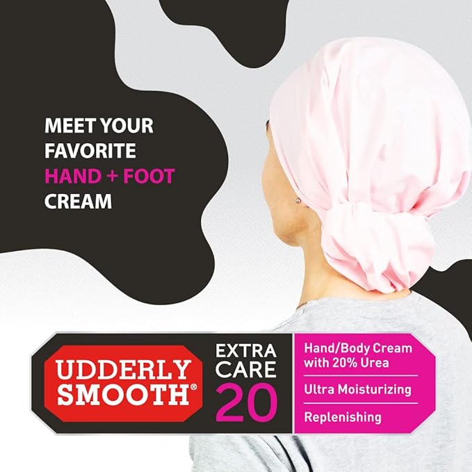 Udderly Smooth Extra Care Hand, Body & Foot Cream with 20% Urea, Daily Moisturizer to Restore Dry or Irritated Skin, Dermatologist Tested, 8 Oz