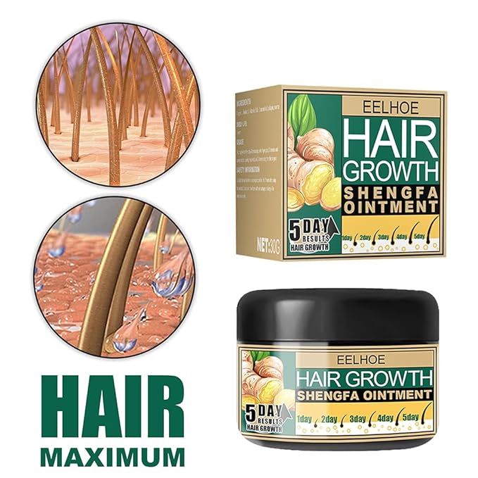 Ginger Hair Growth Cream, Germinal Conditioner, Regrowth Serum - Unisex, For Hair Loss and Thinning(30g/1 OZ sample)