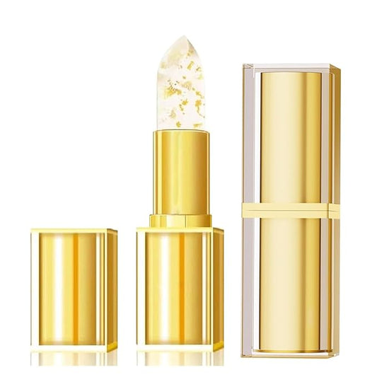Glossan True Tone Lipstick, Glossan Lipstick, Gold Crystal Color Changing Lip Stick, Long Lasting 24 Hours Moisturizing Glossy Shine Lip Gloss (1pcs)