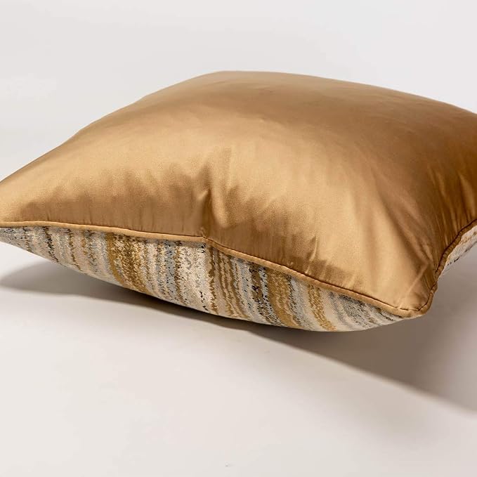 vctops Decorative Luxurious Throw Pillow Covers Square Cushion Cases Pillowcase for Bed Sofa Couch Chair Car Home Decor (Gold, 18"x18")