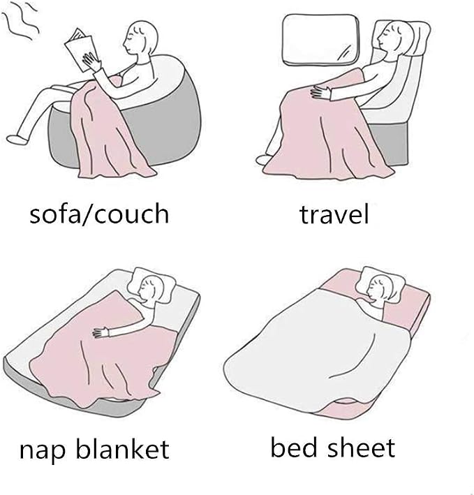 LOMAO Sherpa Fleece Blanket Gifts for Mom Dad Cozy Soft Throw Blanket for Women Men Birthday Gifts Dual Sided Couch Sofa Bed Blanket (Pink,51x63)