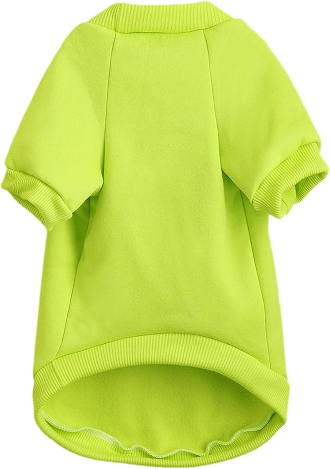 Soft Puppy Sweater for Small Dogs Pullover, Light Green XS | Elastic Cuffs Pet Clothes, Holiday Party Matching, Fall Winter Daily Outfit, Soft Breathable Machine Washable Sweatshirt