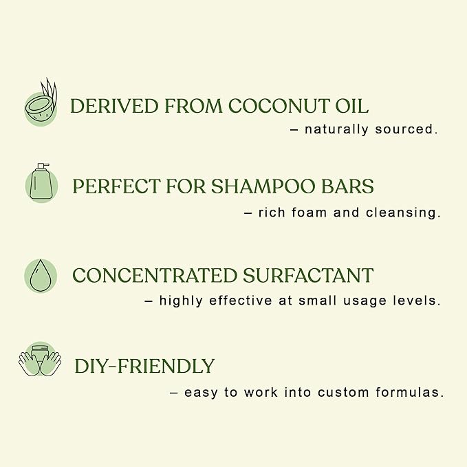 Soapeauty Coconut Oil SCS Noodles Surfactant for Skin Care Products - Sodium Coco Sulfate Noodles for Shampoo Conditioner Set, Soap Making Supplies, Body Lotion - 12 OZ