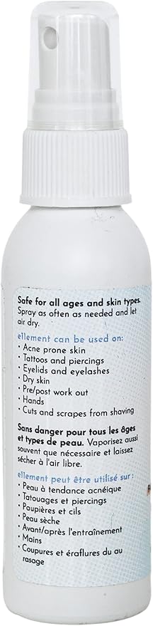 Hypochlorous Acid Cleanser for Adult and Teenage Acne & Eczema – Tattoo, Piercing & Post Procedure Aftercare – Post Workout Skin - Daily Toner, Dry Eye and Lash Spray (Medium 4 oz.)