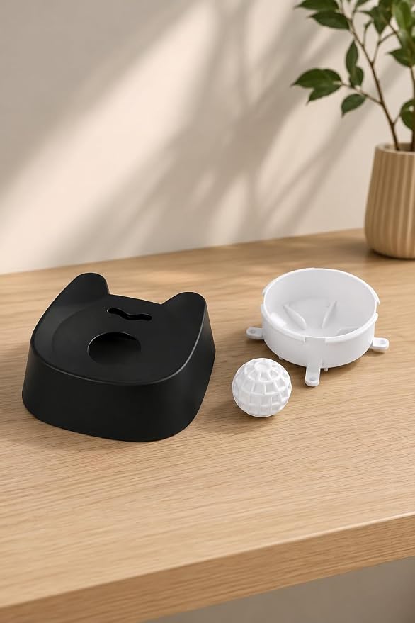 Slow Feeder Dog Bowl with Rolling Ball, Dog Lick Bowl for Yogurt & Peanut Butter, Liquid Treat Dispenser, Anti Choking Enrichment Toy for Small Medium Large Dogs