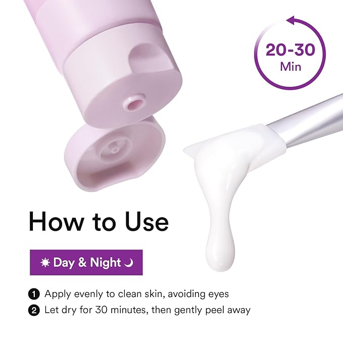 Collagen Wrapping Peel Off Facial Cream Mask with Jelly Brush, For Elasticity, Hydrating, Hydrolyzed Collagen & Peptide, Glass Skin, Korean Skincare, 2.73 Fl Oz