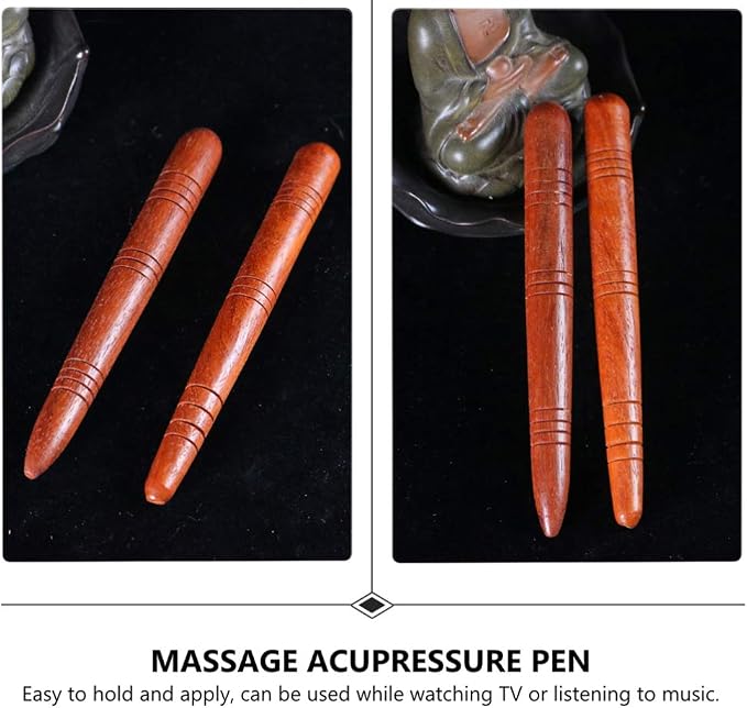 4Pcs Manual Acupressure Pen Wooden Thai Massage Stick Rod Deep Tissue Massage Tool Trigger Point Relief Pain Therapy Tools Full Body Relaxing Gifts Acupressure Pen,Acupressure Tools