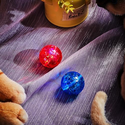 Sratte 2 Pcs Light up Cat Balls Ghost Hunting Motion, Pink, Purple