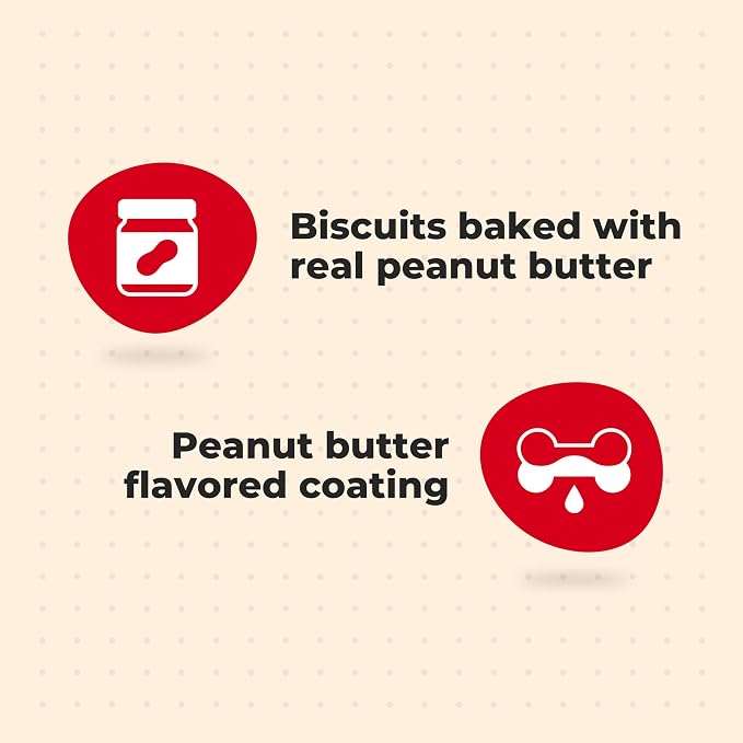 Milk-Bone Peanut Buttery Dipped Dog Treats with Jif Peanut Butter, 32 Oz. | 32-oz. bag, Dog biscuits baked with real peanut butter, Peanut butter flavored coating