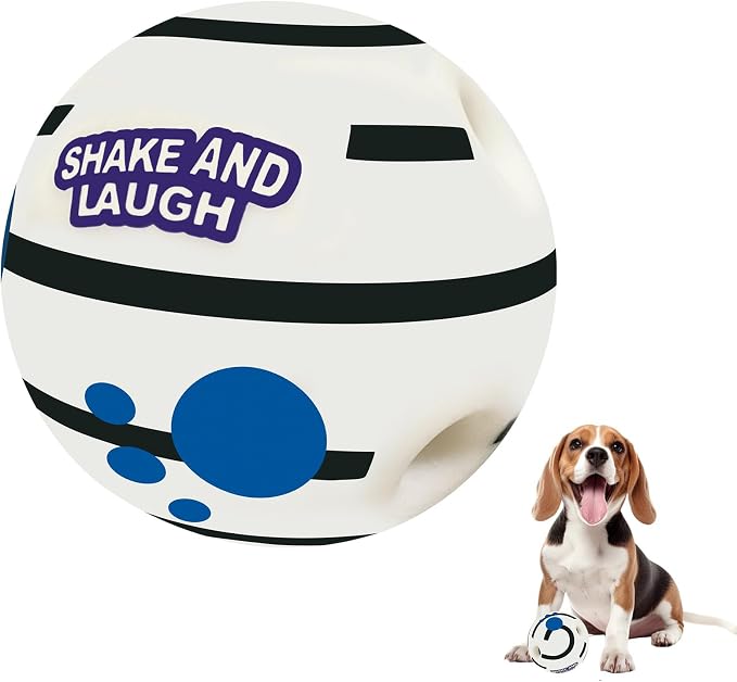 Glow in The Dark Dog Toys Ball, M, 3.46 in (8.8 cm) | Interactive, Shaking with Gibbering Sound