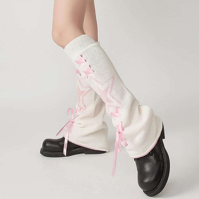 Sexybody Women's Leg Warmers Fashion Knit Warmers Long Socks Cute Y2K Kawaii Japanese Lolita Harajuku Accessories for Girls