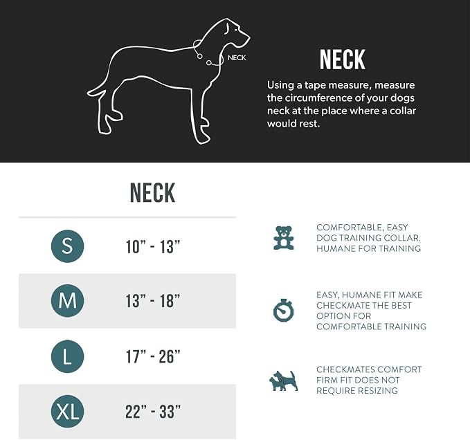 EzyDog Checkmate Martingale Collar for Dogs – Premium Nylon Training Dog Collar for Easy Control with no Choking (Medium, Black)