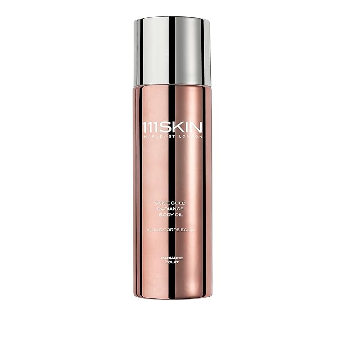 111Skin Rose Gold Radiance Body Oil, Non-Greasy Moisturizing Oil, Soothing Body Oil Containing Damask Rose Extract, Green Microalgae & Chamomile, 3.4 Fl. Oz.