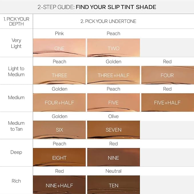 Saie Slip Tint Tinted Moisturizer with SPF 35 - Light Coverage, Glowy Skin Tint & Mineral Sunscreen for Face with Hydrating Hyaluronic Acid - Summer Makeup Essential - Shade Four (1.35 oz)