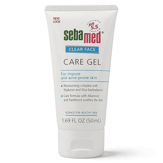SEBAMED Clear Face Care Gel (50mL) with Aloe Vera and Hyaluronic Acid for Impure and Acne Prone Skin - Made in Germany