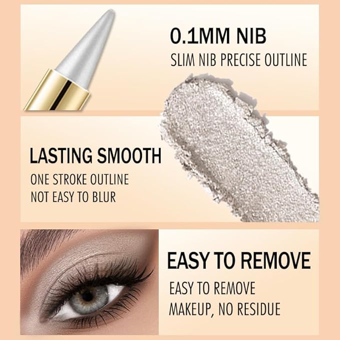 2Pcs Ultra-Pigmented Black&Brown Eyeliner – delineador de ojos for Bold, Goth-Inspired Looks, Waterproof & Smudge-Proof Formula, Long-Lasting & Intense Color for Dramatic and Smoky Eyes Makeup