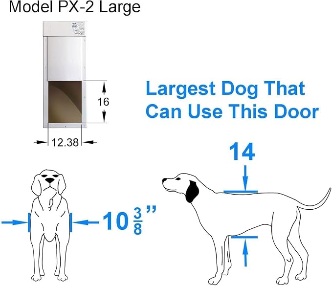 Power Pet Automatic WiFi Pet Door, Large Door Mount, Factory Refurbished by High Tech Pet, Certified, Full Warranty, Pet Operated, Auto Dead-Bolt Lock, Air-Tight, Quick, Quiet, Assembled in USA