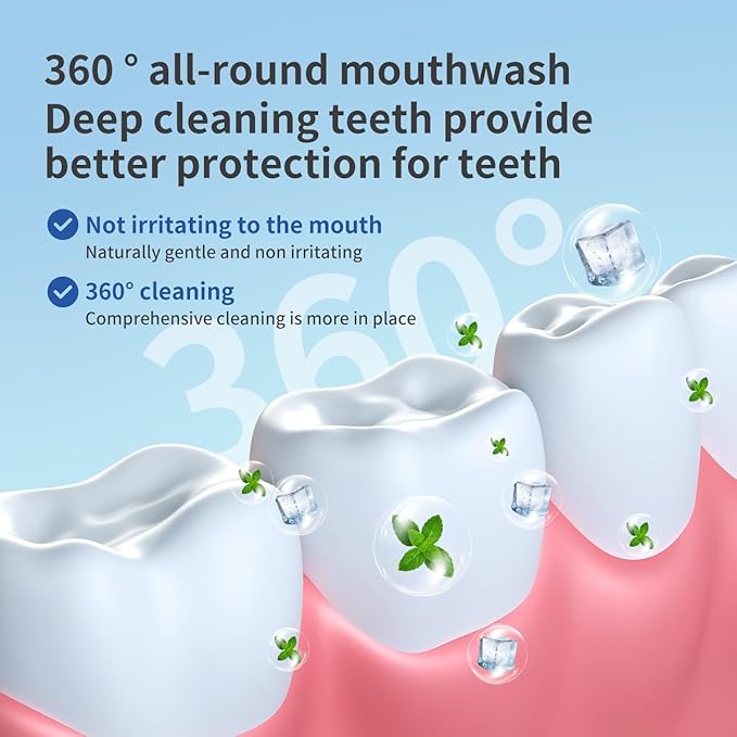 Travel Size Mouthwash, Alcohol-Free and Fluoride-Free, Probiotics for Fresh Breath and Dry Mouth Relief, Freshens Breath for 12 Hours – 40 Strips, 0.41Fluid Ounces Each