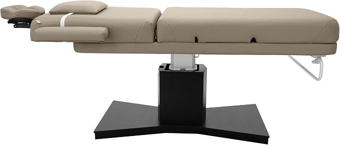 SKINACT Milo 3.0 Motor (with Independent Leg Adjustment) Electric Massage & Facial Bed/Table Taupe top and Dark Brown Base