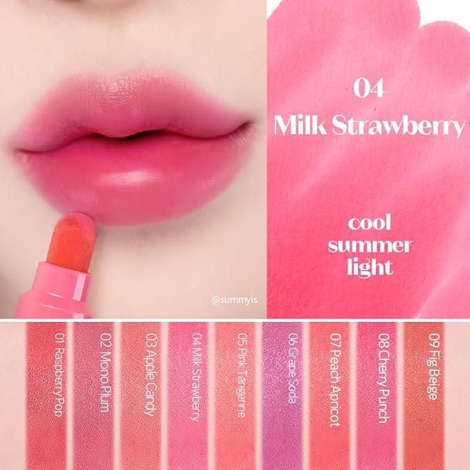 ETUDE Dear Darling Marker Tint #4 Milk Strawberry (5g) | Hydrating & Long Lasting Lip Stain | High Pigmented Lip Maker with Easy Drawing Tip | Korean Lip Tint, Korean Makeup, Kbeauty