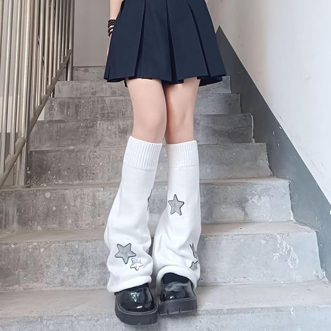 Sexybody Women's Leg Warmers Fashion Knit Warmers Long Socks Cute Y2K Kawaii Japanese Lolita Harajuku Accessories for Girls