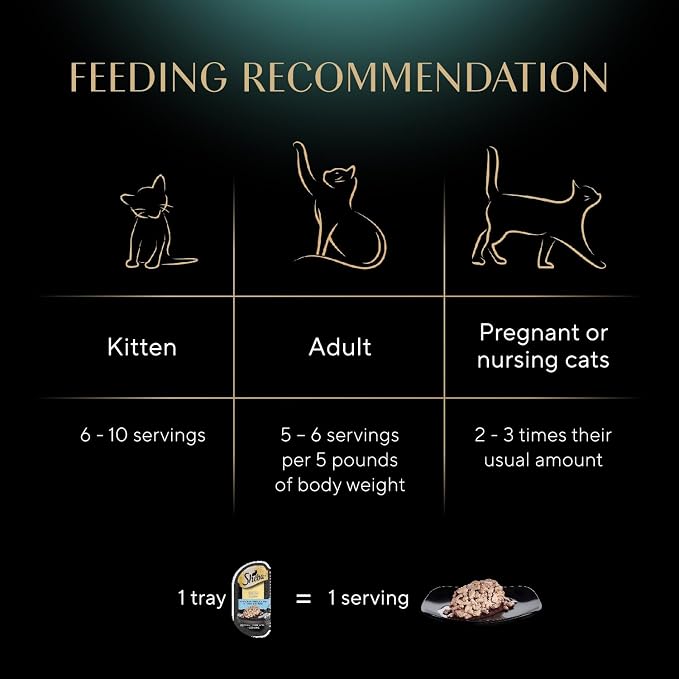 Sheba Perfect Portions Cuts Wet Cat Food, Whitefish & Tuna, 2.6 oz, 24 ct | Grain-free, 48 servings, twin-pack trays, real sustainable fish, no fillers or artificial flavors, essential vitamins